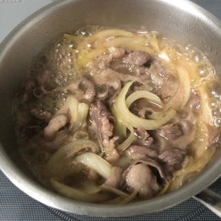 すき焼きで余った牛肉で美味しい牛丼